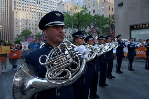 The Ceremonial Brass of the U.S. Air Force Band on the Today Show; photo provided by the United States Air Force