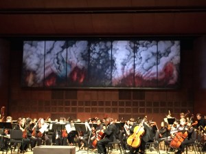 Anna VanMatre's Metamorphoses-Fire behind the CCM Concert Orchestra