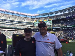 Concert pianist Emanuel Ax with Bengals Assistant Head Coach Paul Alexander.